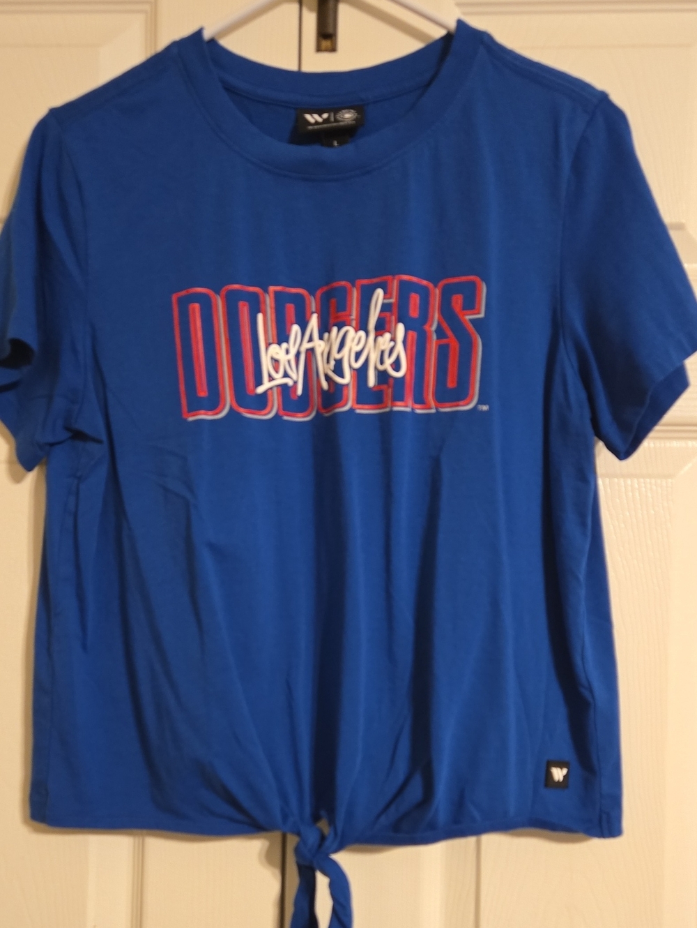 Los Angeles Dodgers Women's Blue Tie-Hem Tee